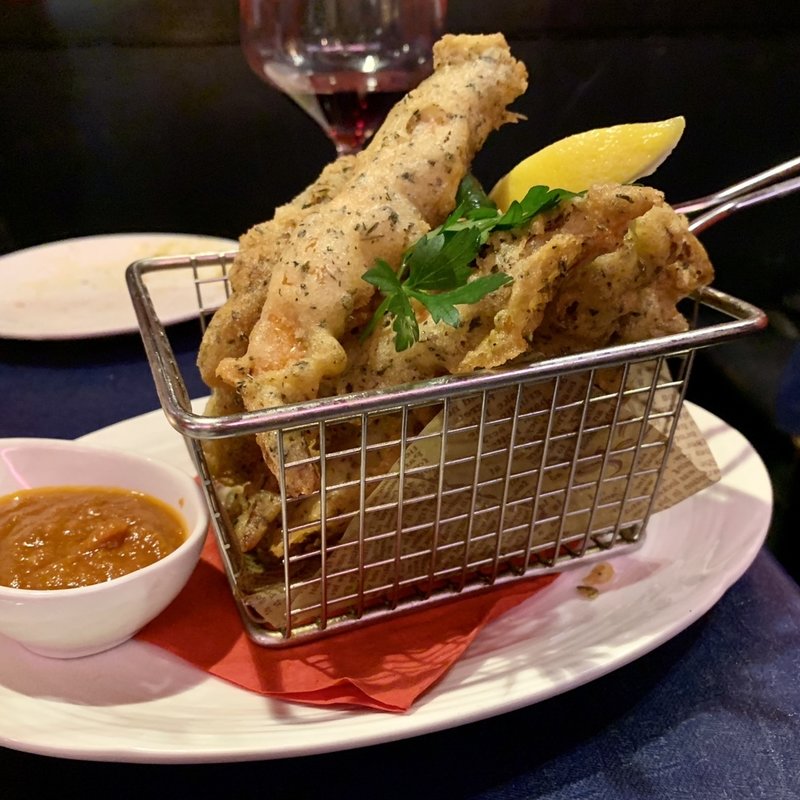 秋の野菜、茸とソフトシェルシュリンプのフリートス(Bar Porteno （バル・ポルテーニョ）)