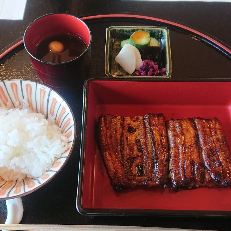 鰻蒲焼き・釜御飯・赤出汁・香の物(吉川 福寿家)