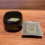 抹茶、新生姜の寒天(京味 もと井)