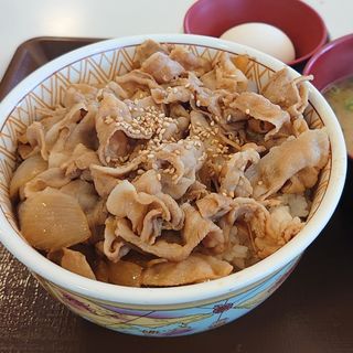 豚丼＋特盛＋とん汁たまごセット(すき家 常総石下店 )