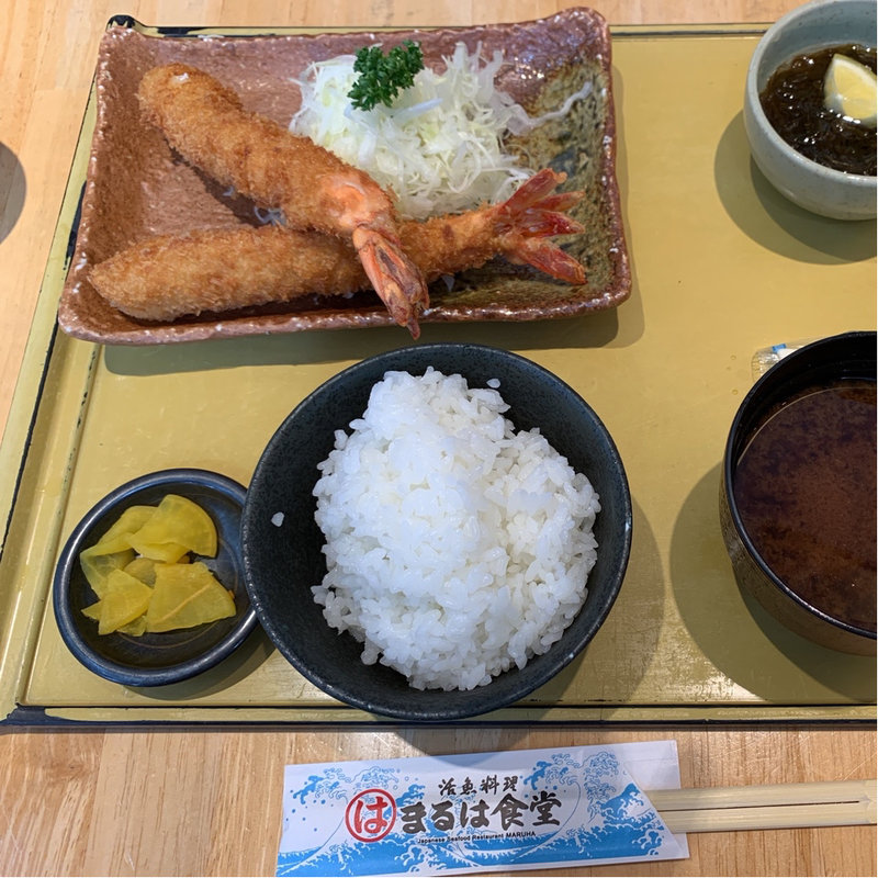 エビフライ定食(まるは食堂 中部国際空港店)
