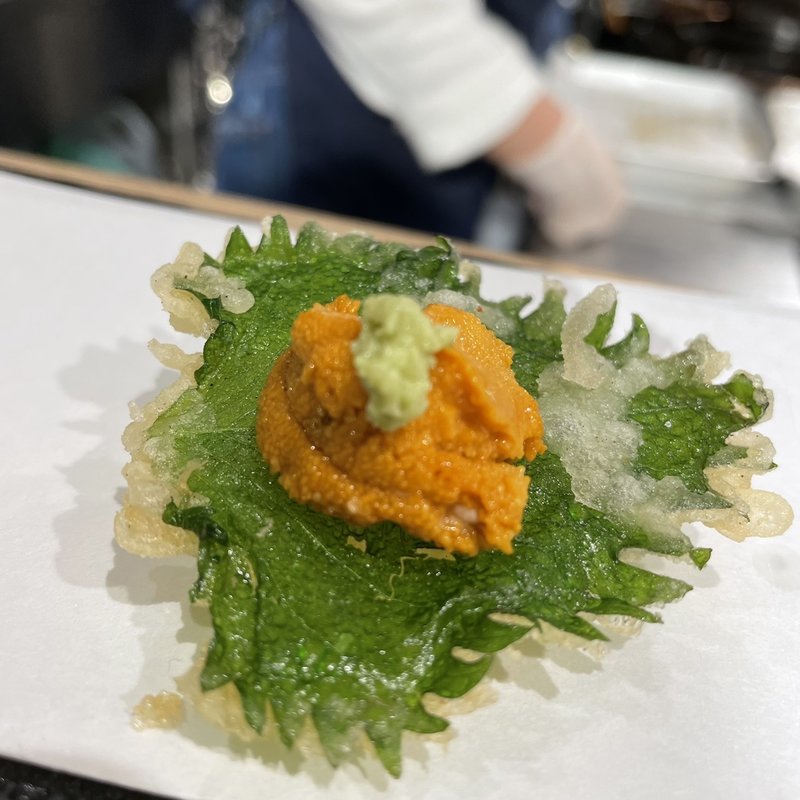 ウニ(天ぷらとワイン大塩 日比谷店)