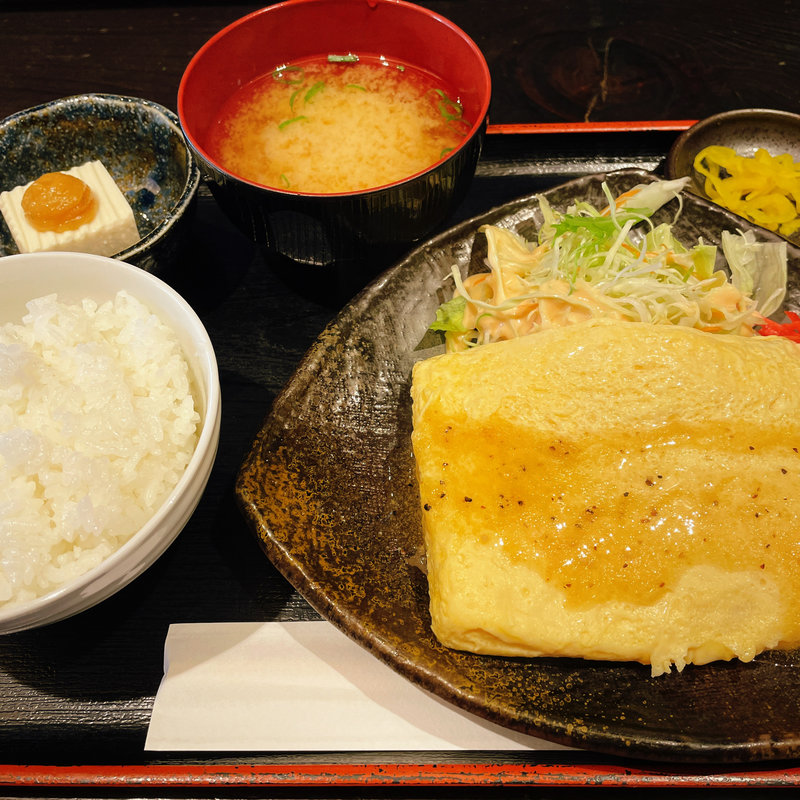 ねぎ塩出し巻き定食(なにわ酒房)