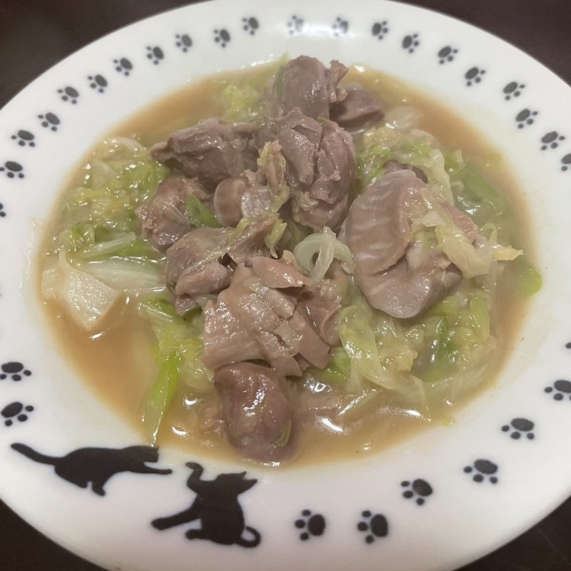 ねぎ塩砂肝(自宅)