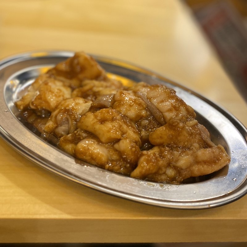 和牛脂付き牛ホルモン タレ(大衆ホルモン・やきにく 煙力 中村公園駅前店)