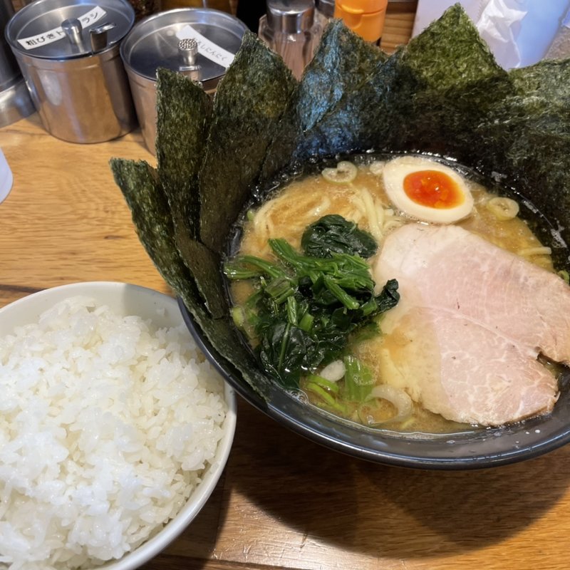 ラーメン　のり増し　ライス(壱八家 つきみ野店)