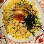 白神あわび茸ステーキと帆立といくらのペペロンチーノ(洋麺屋五右衛門イオン幕張新都市店)