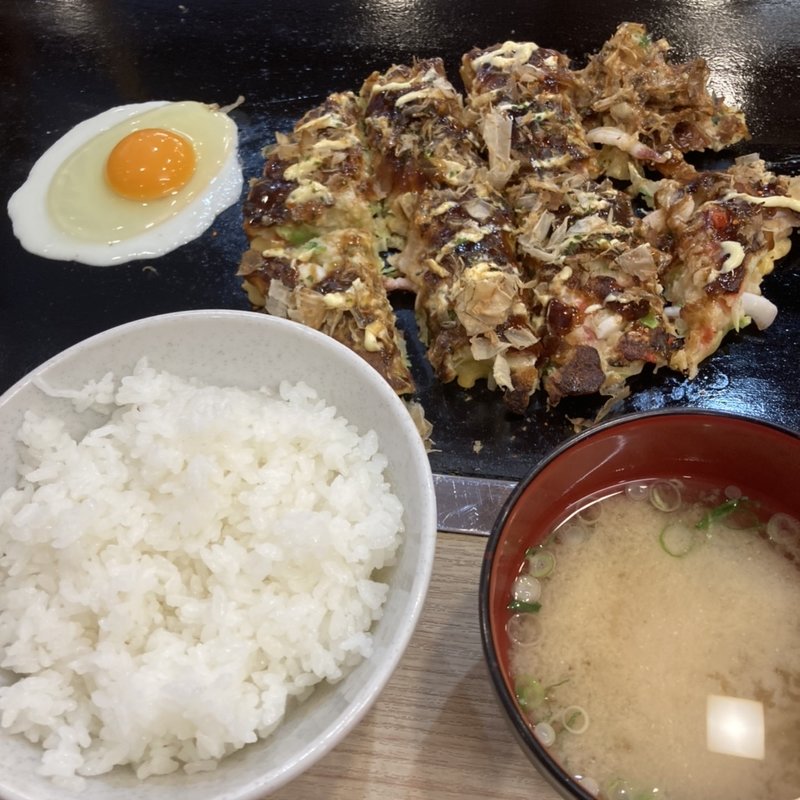 豚ミックス定食(お好み焼 千代)