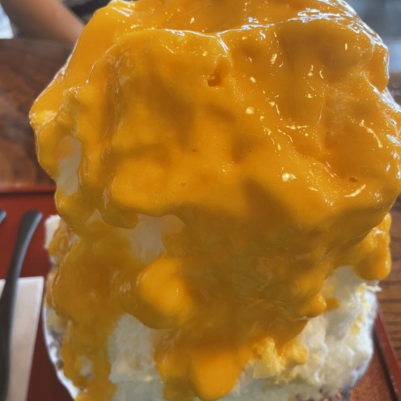 マンゴーミルクかき氷(清水屋みやげ店)