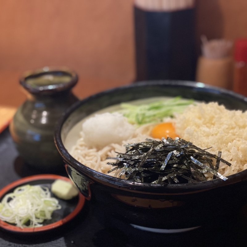 冷したぬきそば中盛(そば処 大番 テレビ塔本店)