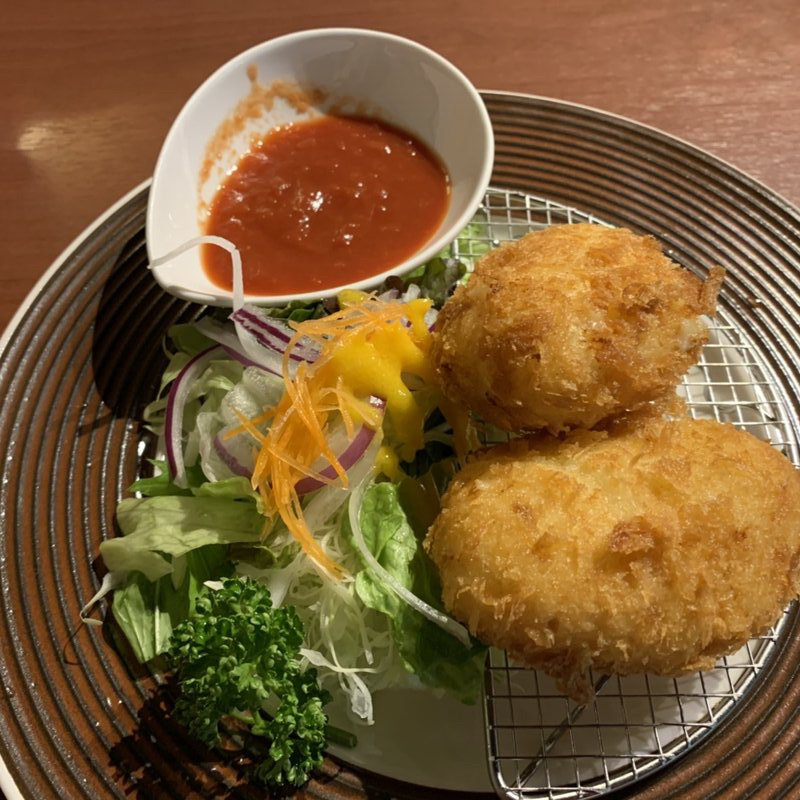 カニクリームコロッケ(シーフードレストランメヒコ 郡山フラミンゴ館)