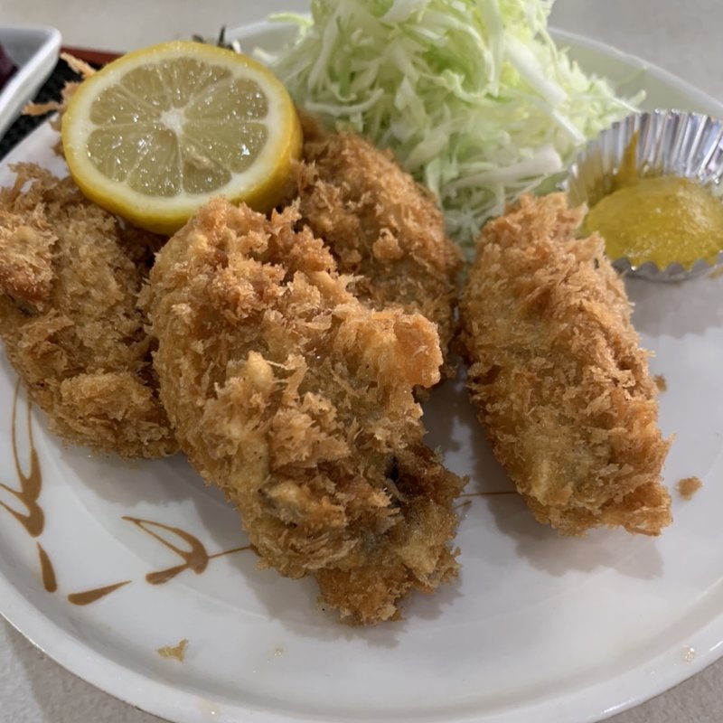 カキフライ定食(とんかつ後楽)