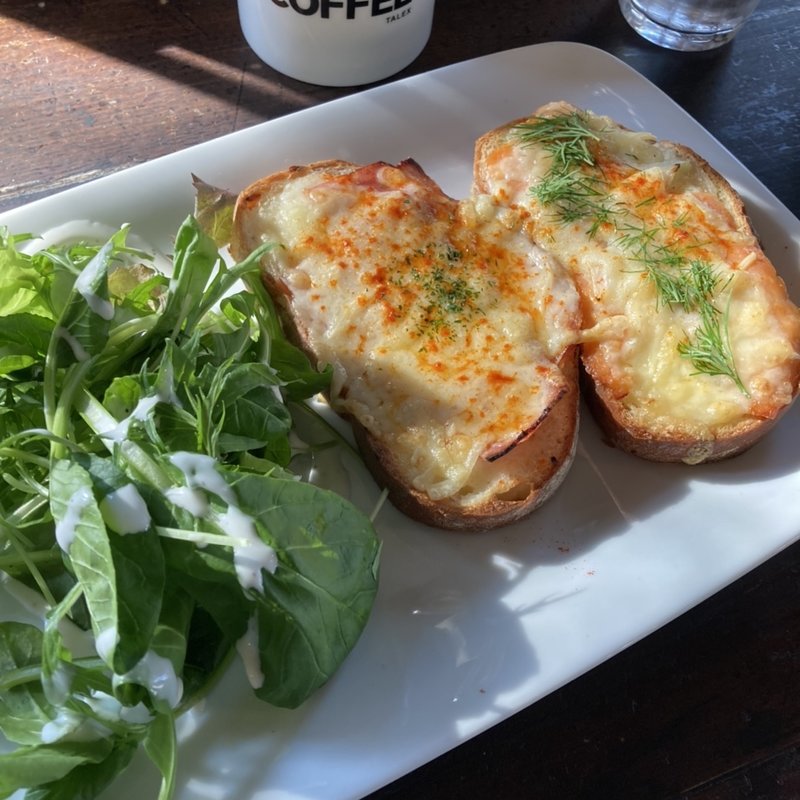 ベーコンとサーモンのクロックムッシュ(TAJIMA COFFEE)