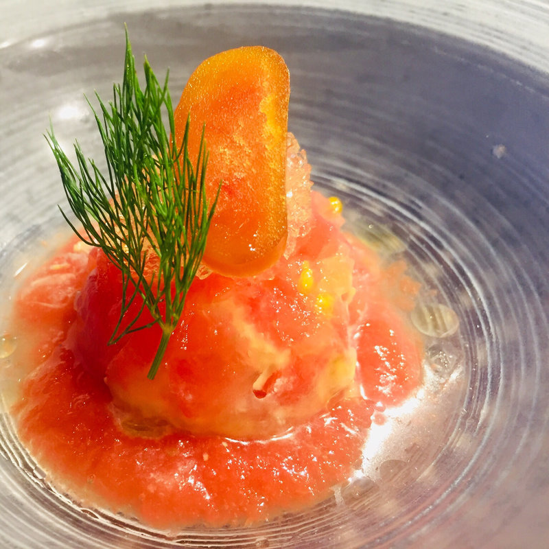 復元トマトとズワイガニのカニクリームソース(フランス厨房 旬彩 中央駅店 )