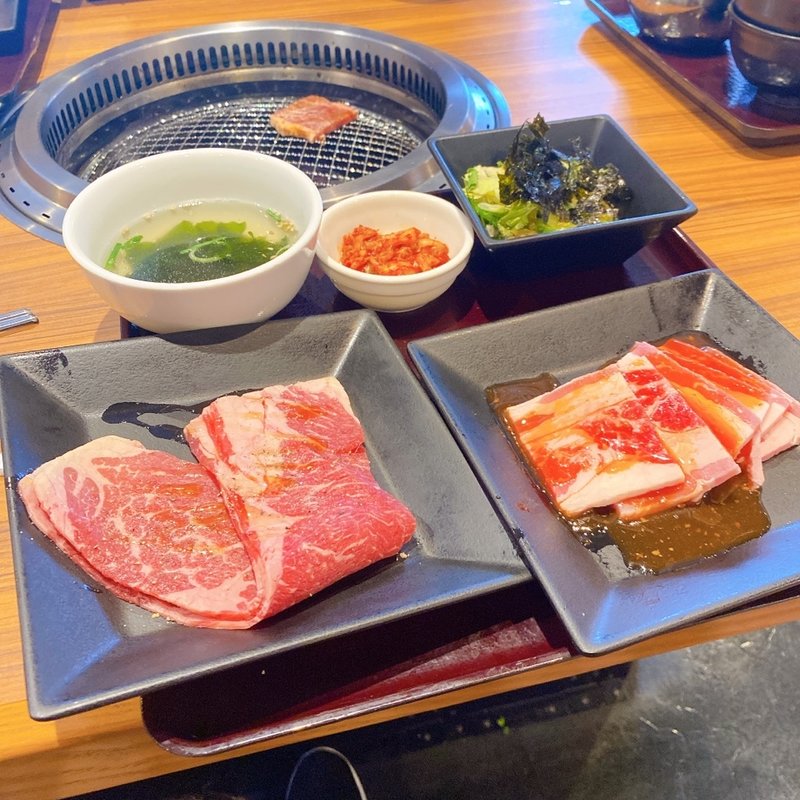 カルビ・炙り上ロースランチ(熟成焼肉いちばん　大津店)