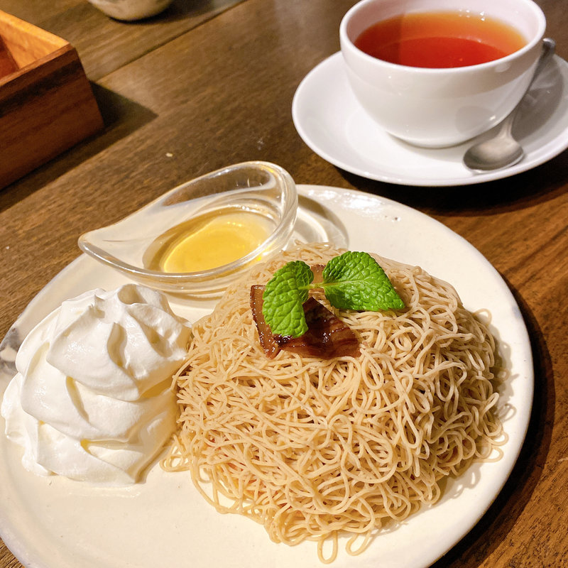 ふわもちどら焼き　大人のモンブラン　ドリンクセット(寿長生の郷 （叶匠寿庵）)