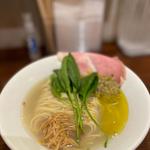 牡蠣とアサリのオイル塩そば(拉麺はま家六本木店)