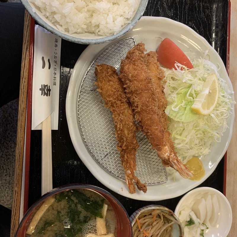 エビフライ定食(二幸八千代店)
