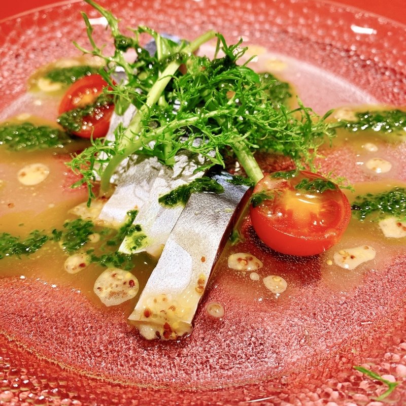 〆鯖のカルパッチョ(パスタフローラ 東京オペラシティ店)