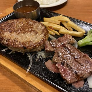 手ごねハンバーグ＆カットステーキ(ビッグボーイ 尼崎名神店)