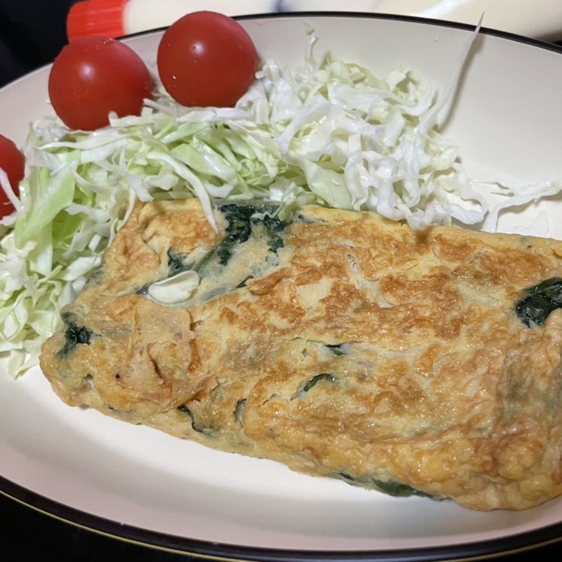 ほうれん草卵焼き(自宅)