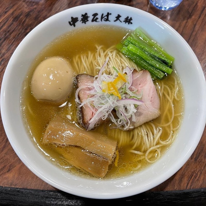 本日の中華そば　味玉入り(鴨と鶏そば　塩味)(鴨と鶏 中華そば 大林)