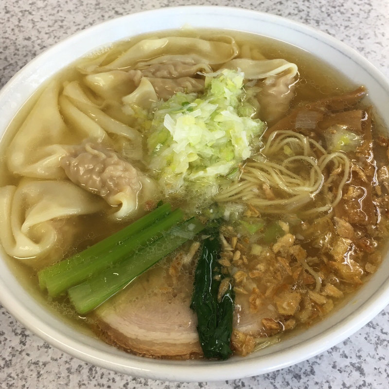 塩ワンタンめん(自家製麺 らーめん くぼ田)