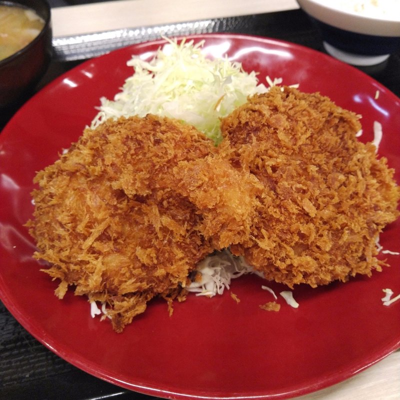 メンチカツ定食(かつや 岩手水沢店)
