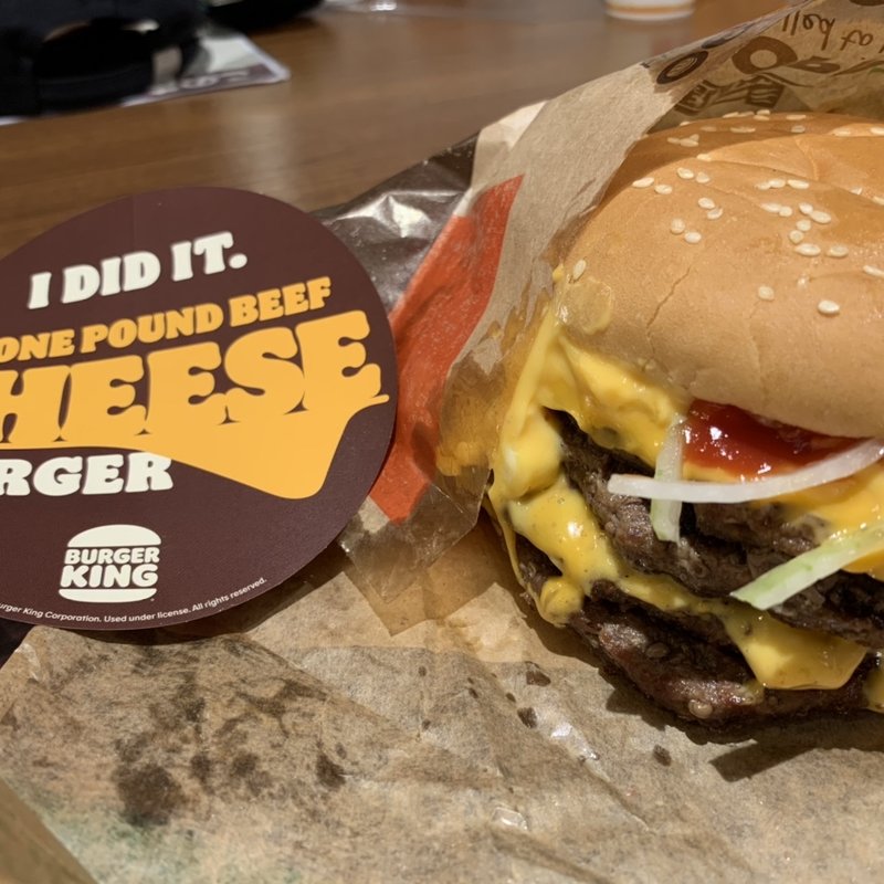 超ワンパウンドビーフチーズバーガー(バーガーキング 渋谷センター街店)