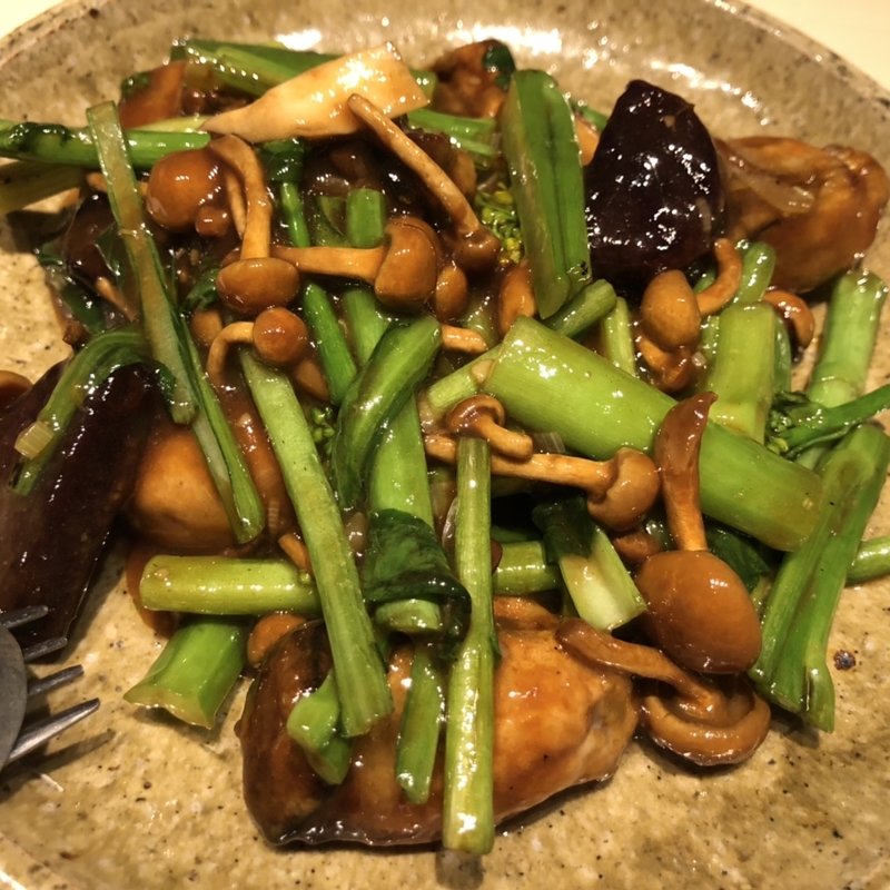 牡蠣のオイスターソース炒め(広東料理　桃花)