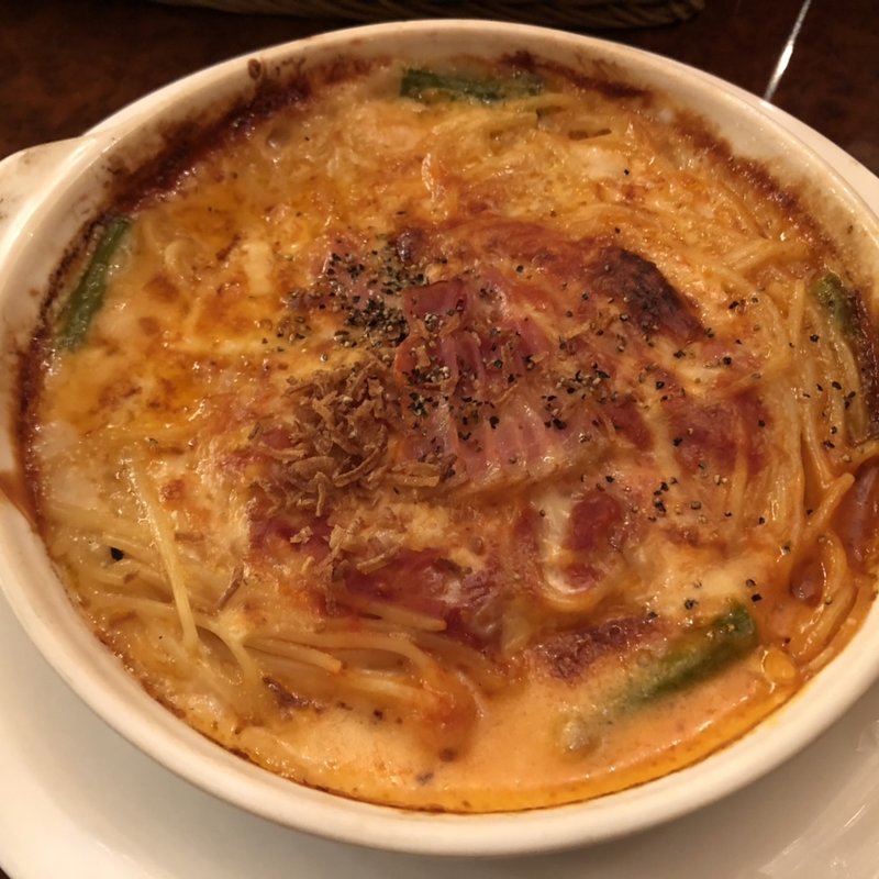 半熟卵とつくねのドリア(ドリンクセット)(仏蘭西屋)