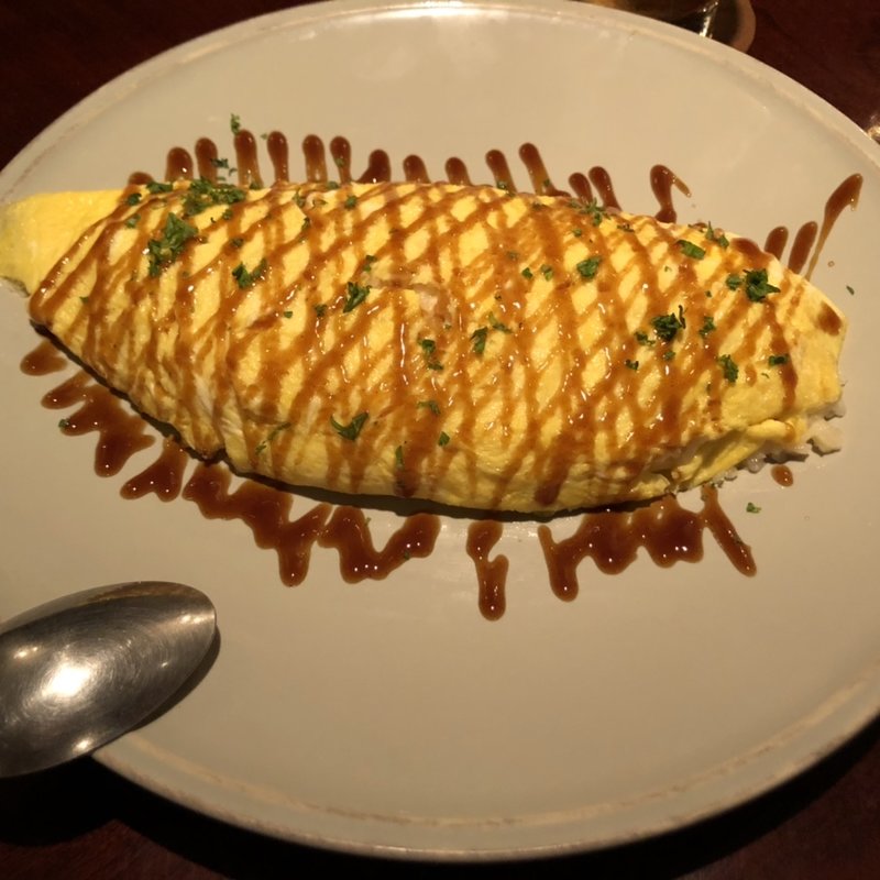 カニのオムレツリゾット(nakameguro 燻製 apartment)