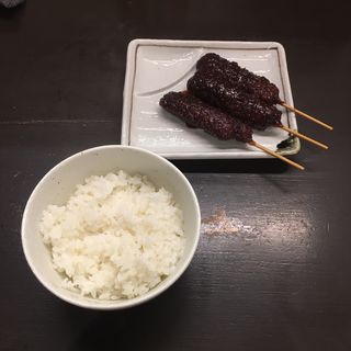 串カツセット(串カツ2本とご飯)(博多とんこつ 豚の足跡)