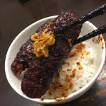 串カツセット(串カツ2本とご飯)(博多とんこつ 豚の足跡)