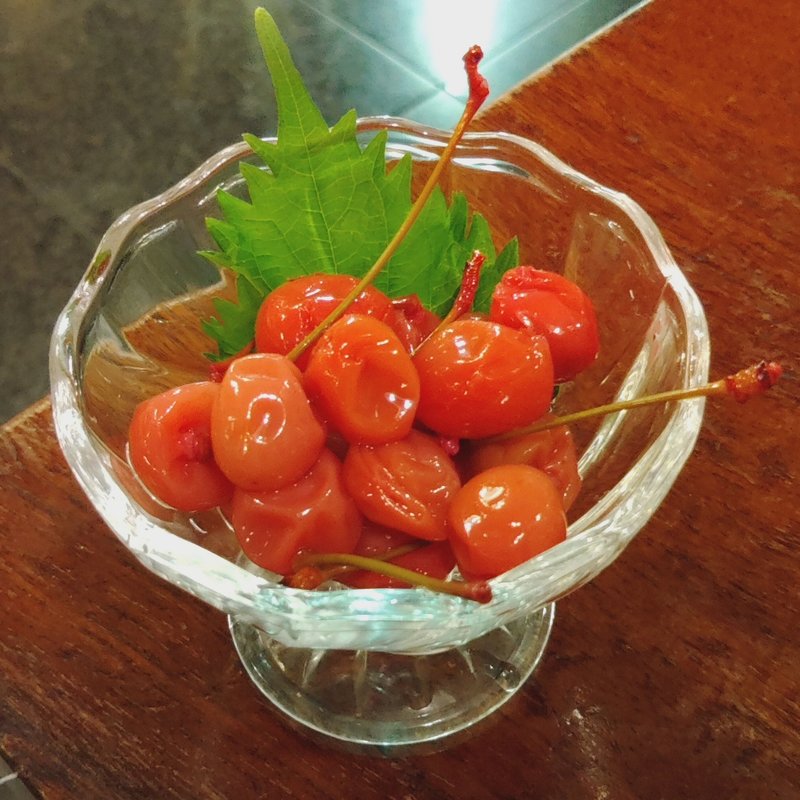 さくらんぼ柴漬け(甲州ほうとう小作　甲府駅前店)