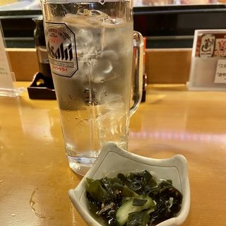 焼酎ジョッキ&お通し(や台ずし 箱崎駅前 )