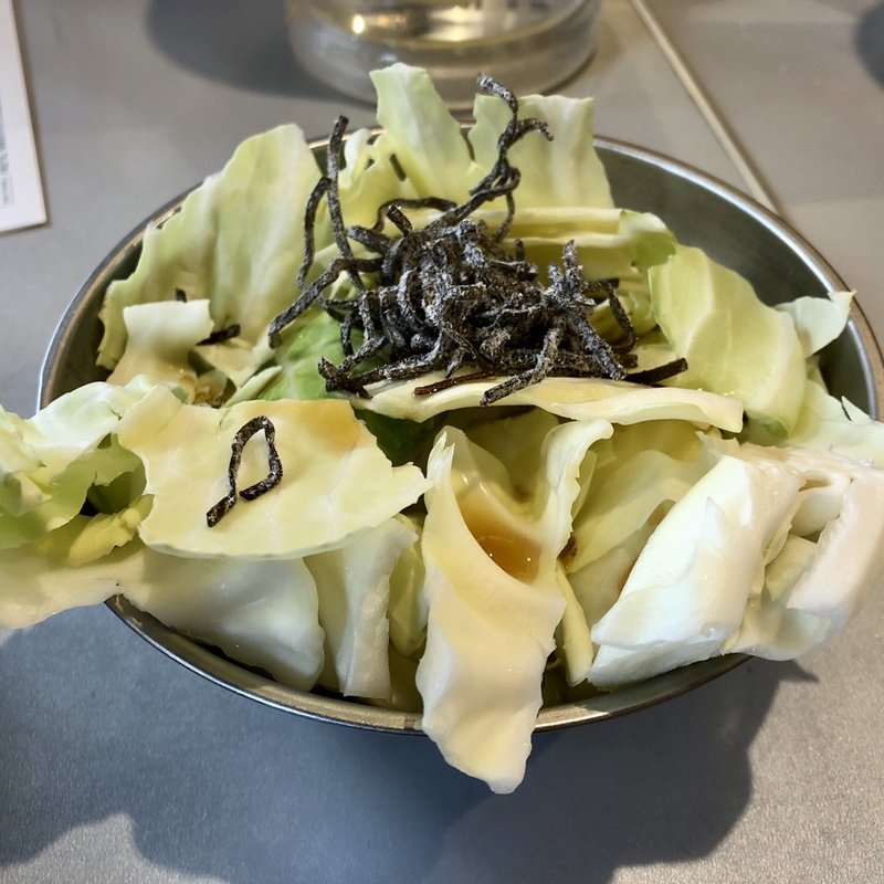 お通し(塩昆布キャベツ)(屋台屋 博多劇場 本川越店)