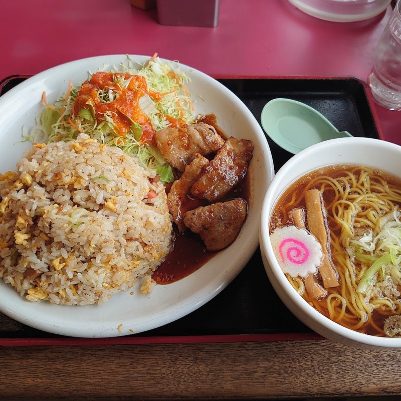 焼肉チャーハン＋大盛り＋ミニスープラーメン変更(珍來 千現店 )