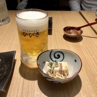 生ビール中(やきとりひびき庵別館本川越駅前店)