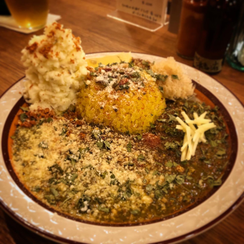 ほうれん草キーマカレー(スパイスカレー加藤小判)