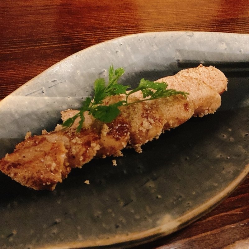 焼き明太子のオイル漬け(flat sake bar)