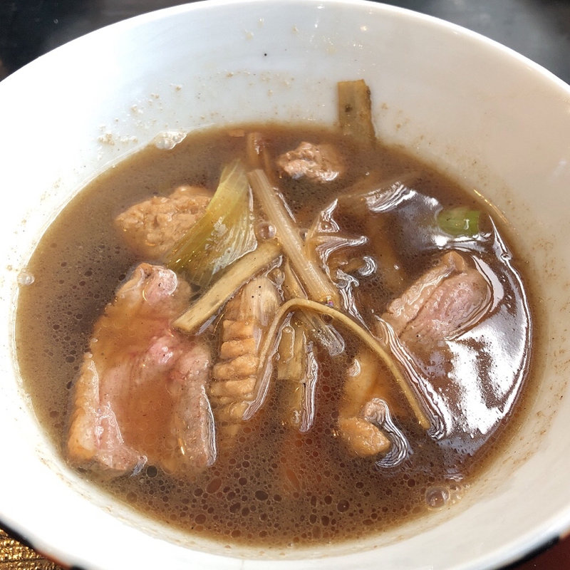 岩手県産合鴨ざる蕎麦（温汁）(千花庵 鎌倉店)