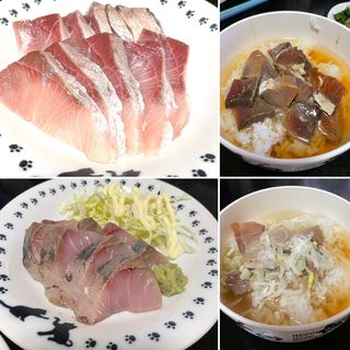 ぶり刺し👉ぶり茶漬け‼️2店舗食べ比べ(自宅)