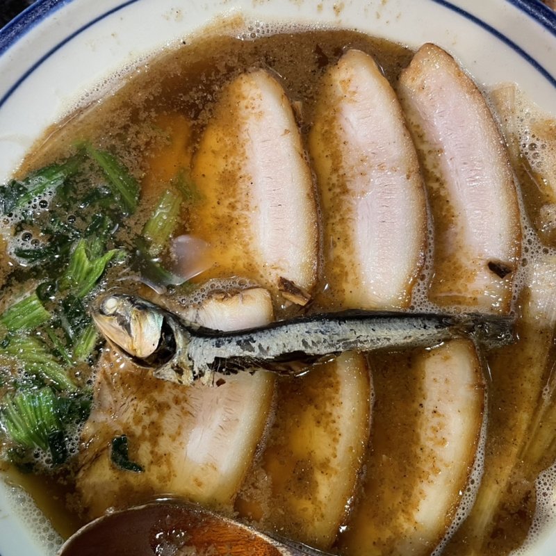 肉かけラーメン（大盛）(烈志笑魚油 麺香房 三く)
