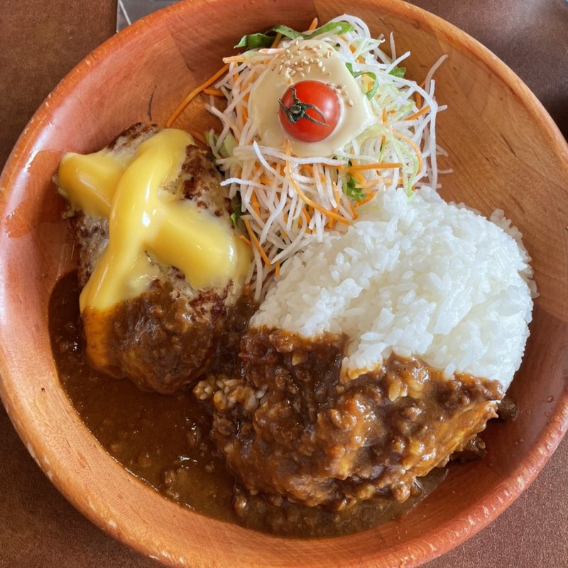 チーズカリーバーグディッシュ(びっくりドンキー 豊山店)