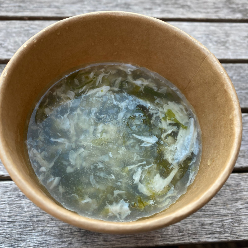 あおさと玉子あんかけスープ(BROWN RiCE AND WATER)