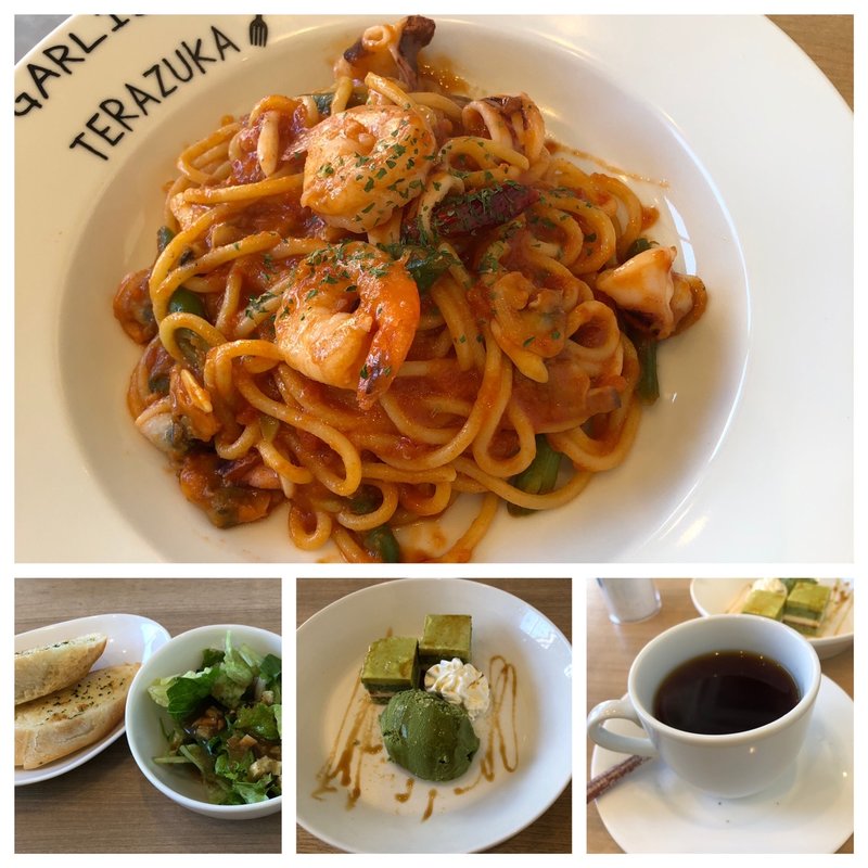 パスタCセット(ガーリックパスタ寺塚)