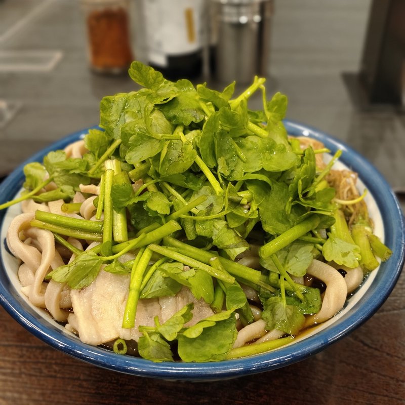 （限定）せり肉そば(自家製麺　ソバビリー)