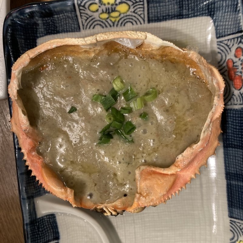 蟹味噌甲羅焼(磯丸水産 上野6丁目店)