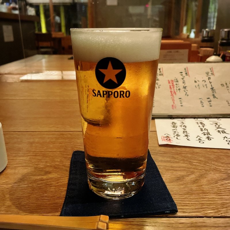 サッポロ生(蕎麦屋 山都)